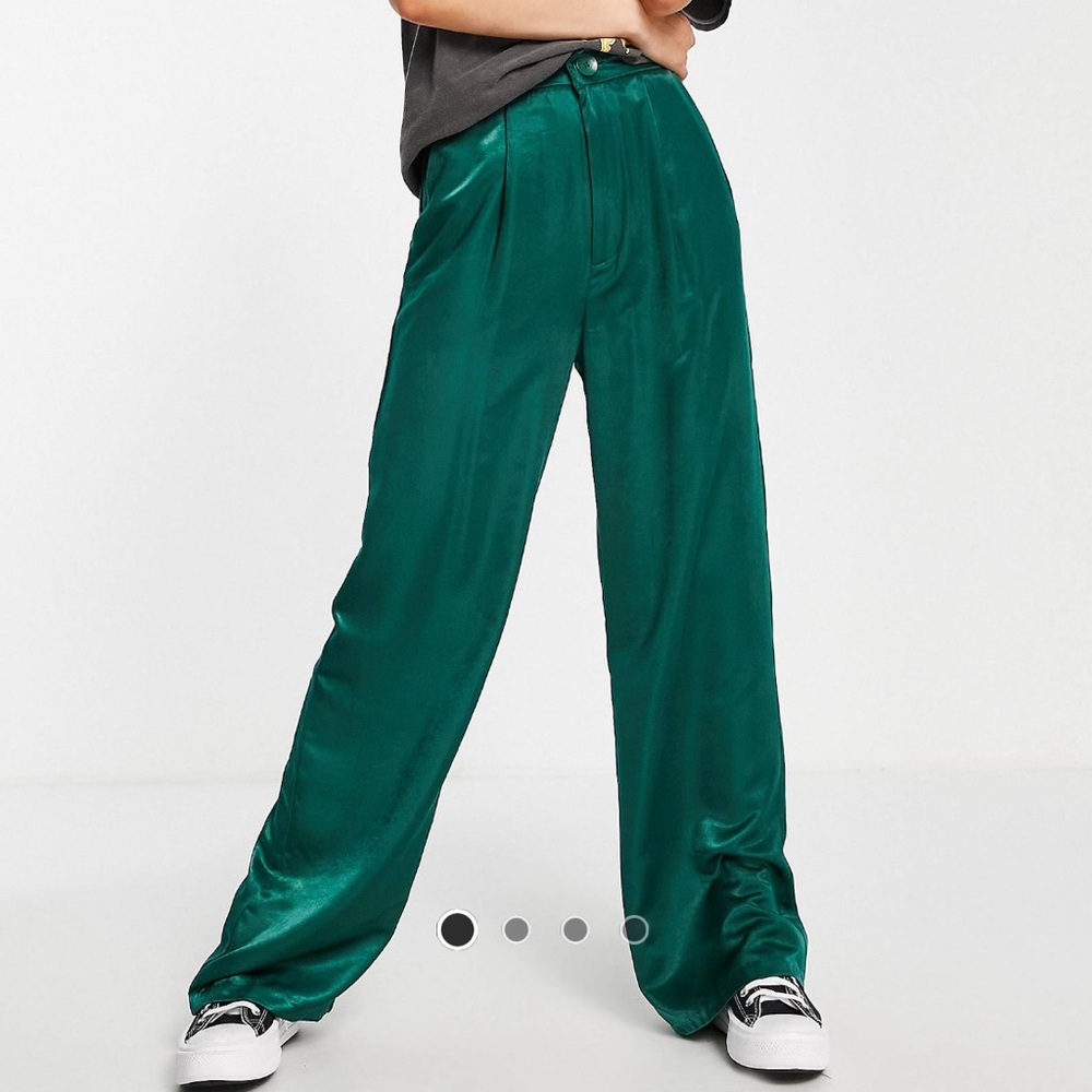 ASOS silk wide leg trousers